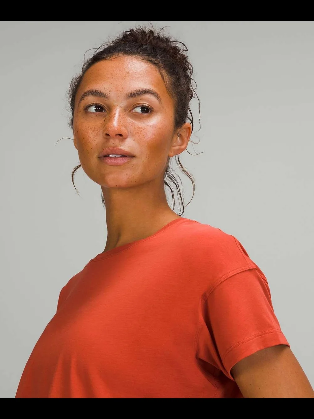 Lululemon Cates Tee Orange Boxy Cropped Short Sleeve T-shirt Top Womens Sz 4